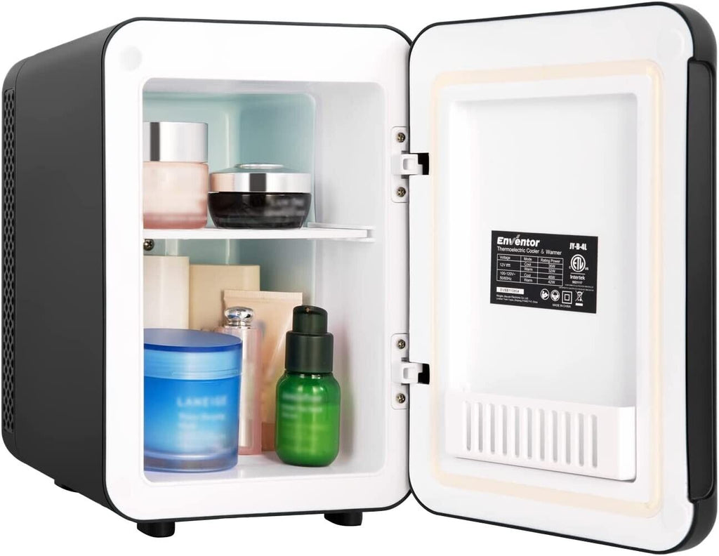Enventor 4L Portable Mini Fridge for Skincare, Food, Office, Bedroom, and Travel