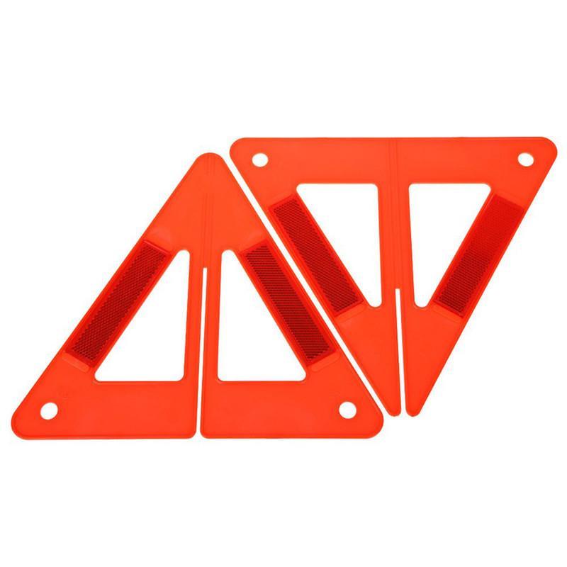 2Pcs Foldable Car Warning Triangle Safety Stop Breakdown Sign Board Emergency Reflective Flash Reflector