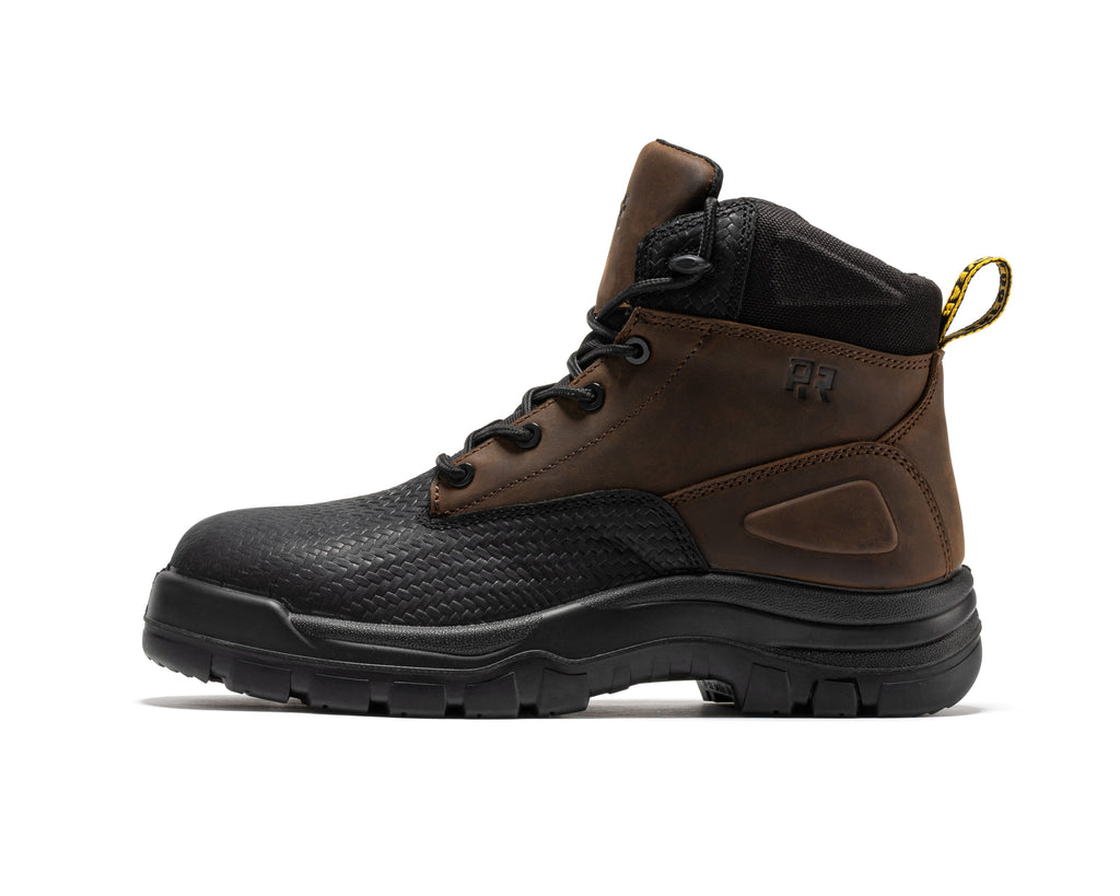 ROCKROOSTER Marfa Brown 6 Inch Waterproof Composite Toe Leather Work Boots CP210
