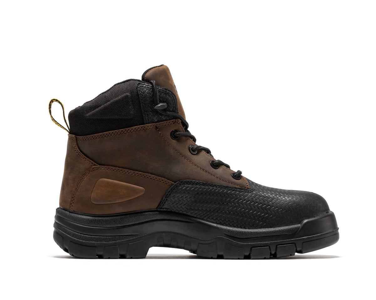 ROCKROOSTER Marfa Brown 6 Inch Waterproof Composite Toe Leather Work Boots CP210