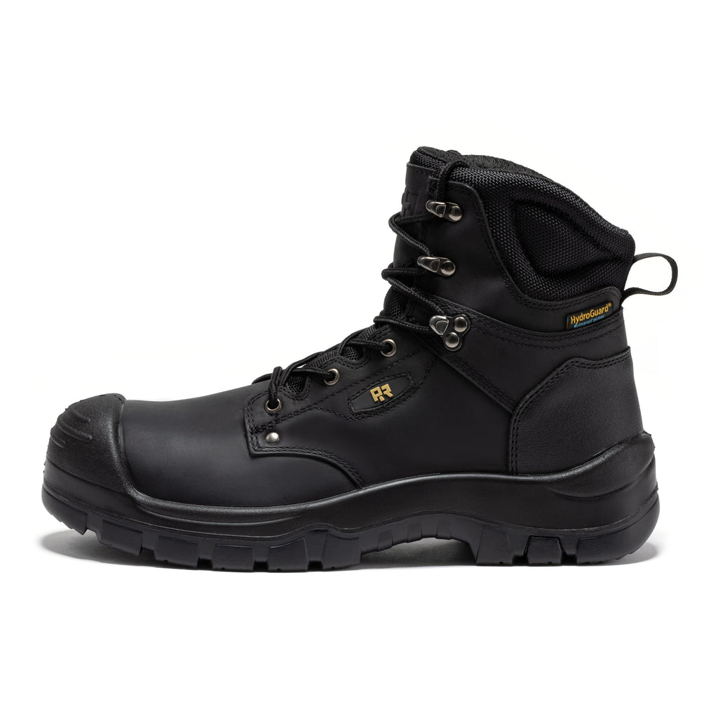 ROCKROOSTER Woodland Black 6 inch Waterproof Composite Toe Leather Work Boots AK662