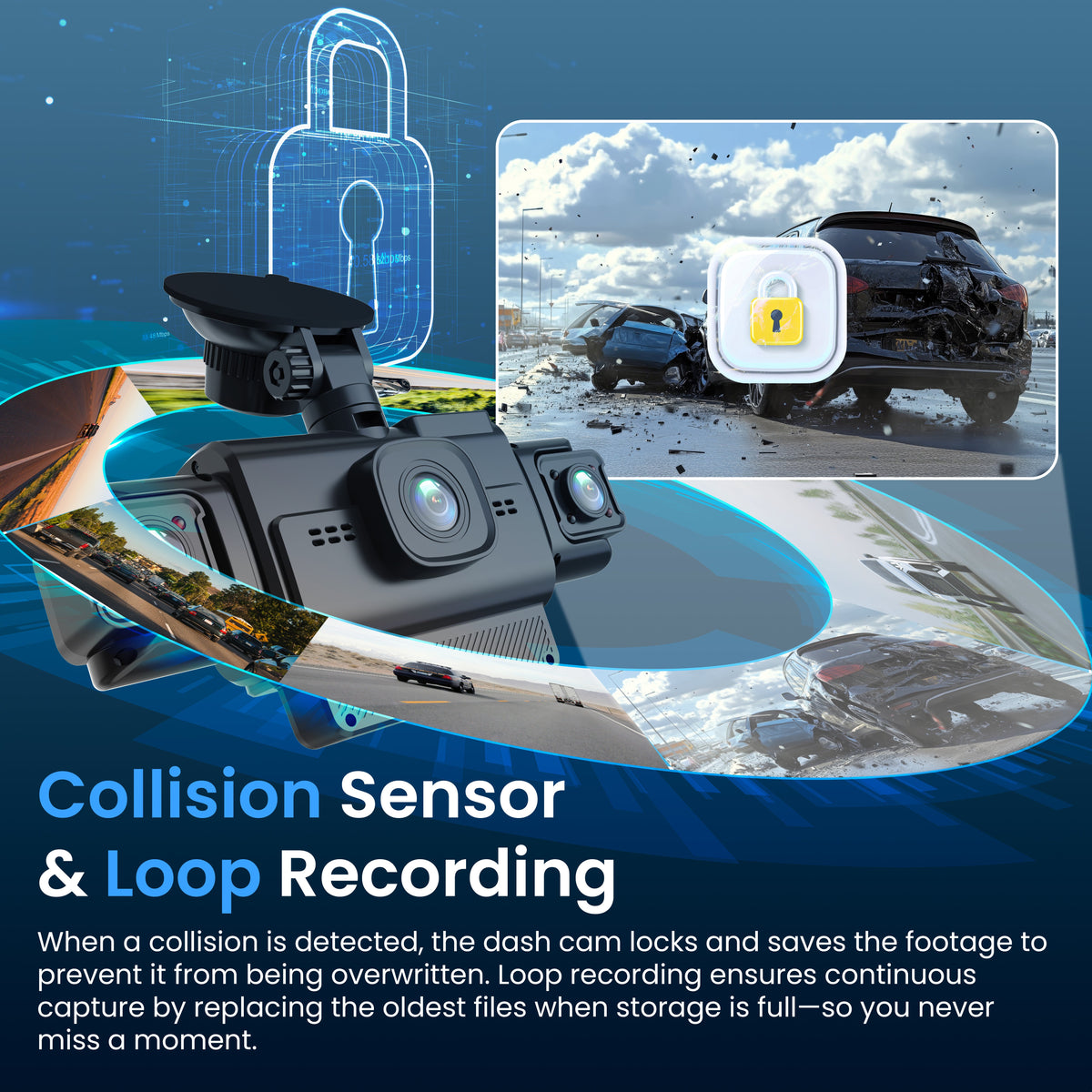 Rexing R4-RD 4-Channel Dash Cam with All-Around 1080p, Built-in 360° Parking Monitor, Wi-Fi, GPS, IR Night Vision