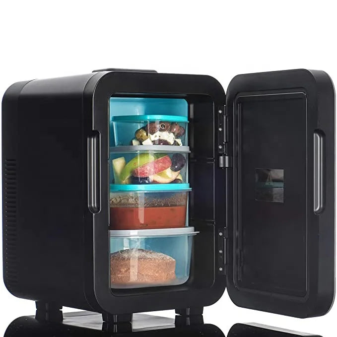 4L Mini Fridge Portable 12V/220V Car Refrigerator for Drinks Cosmetics Skincare