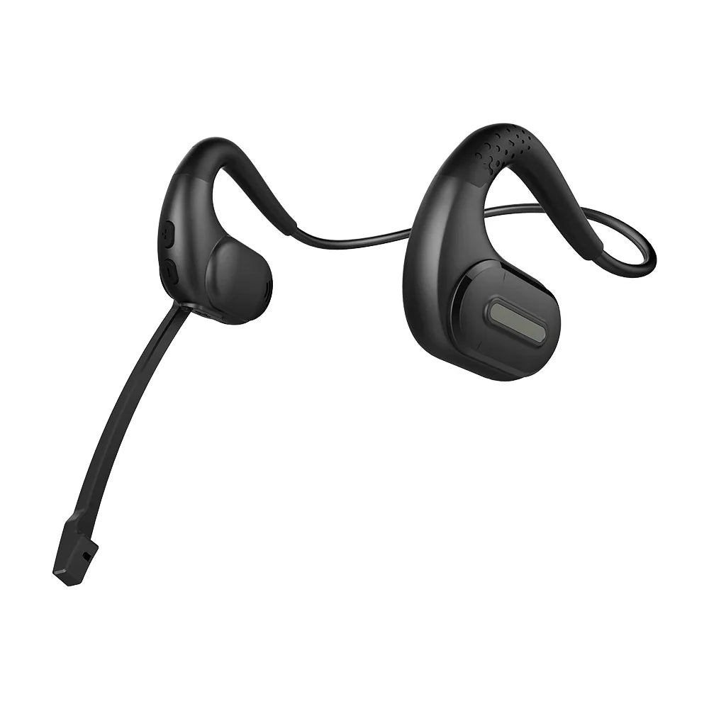 Mpow G9 Bluetooth 5.3 Open Ear Headphones with Removable Microphone Noise Cancelling Air Conduction Headset with 12H Playtime