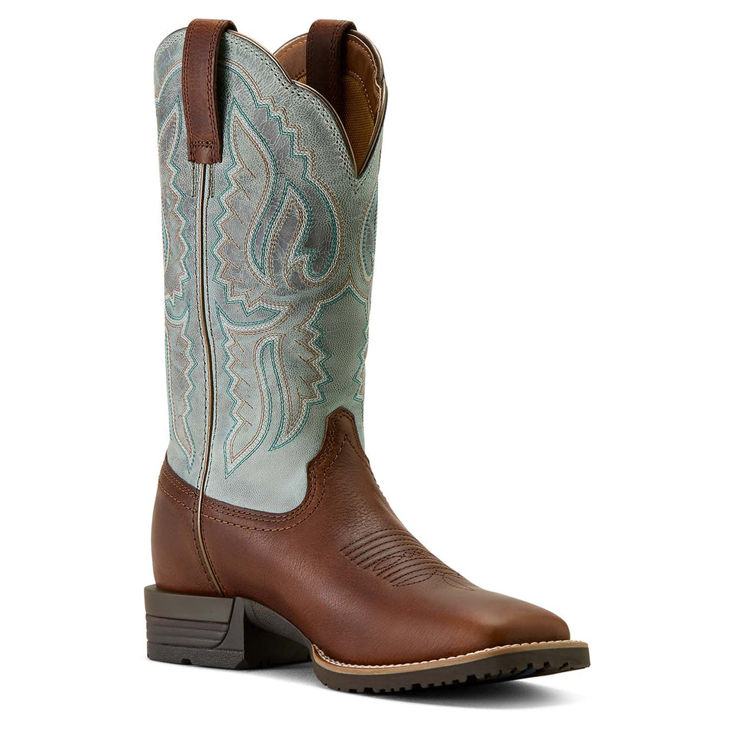 Ariat Womens Hybrid Ranchwork Wide Square Toe Leather Western Work Boot