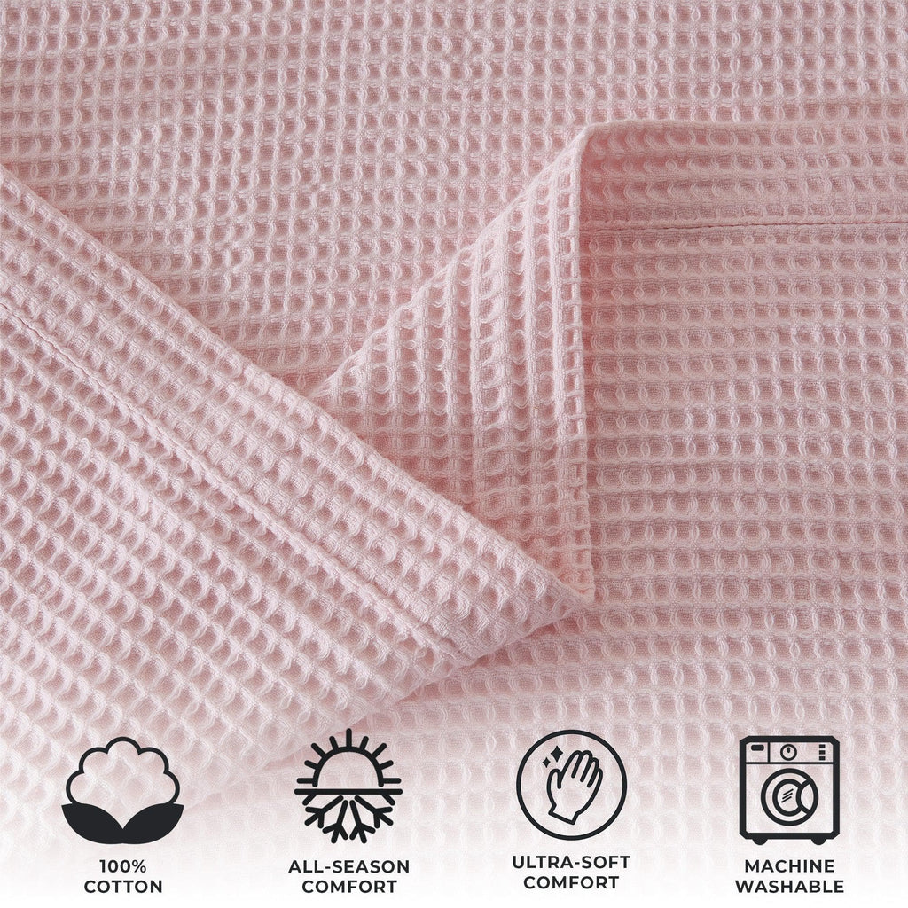 100% Cotton Waffle Weave Blanket - Mikala Collection