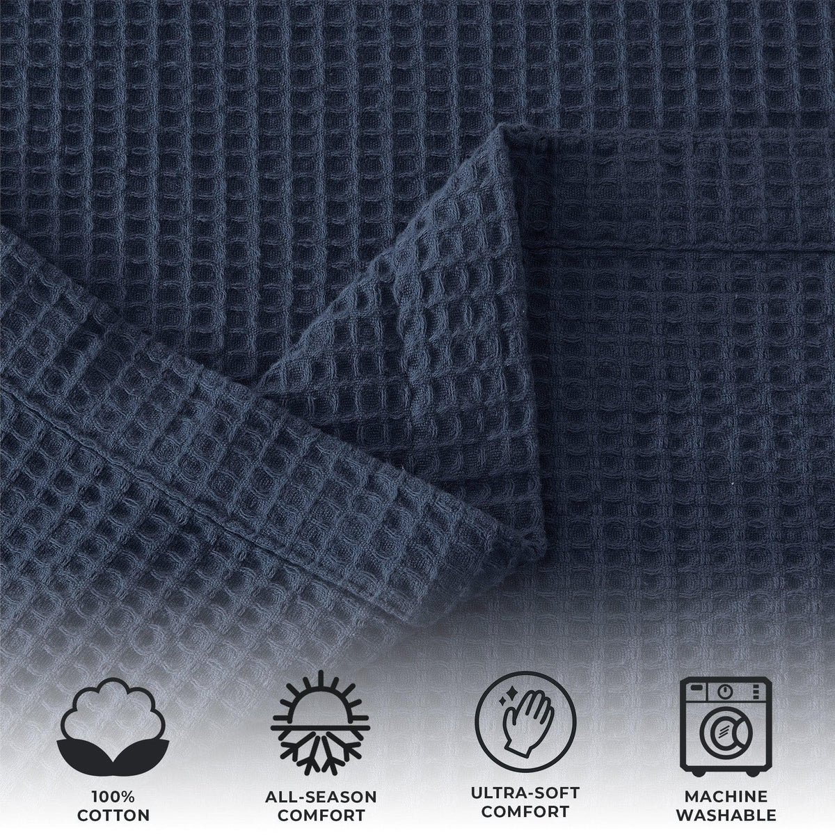 100% Cotton Waffle Weave Blanket - Mikala Collection