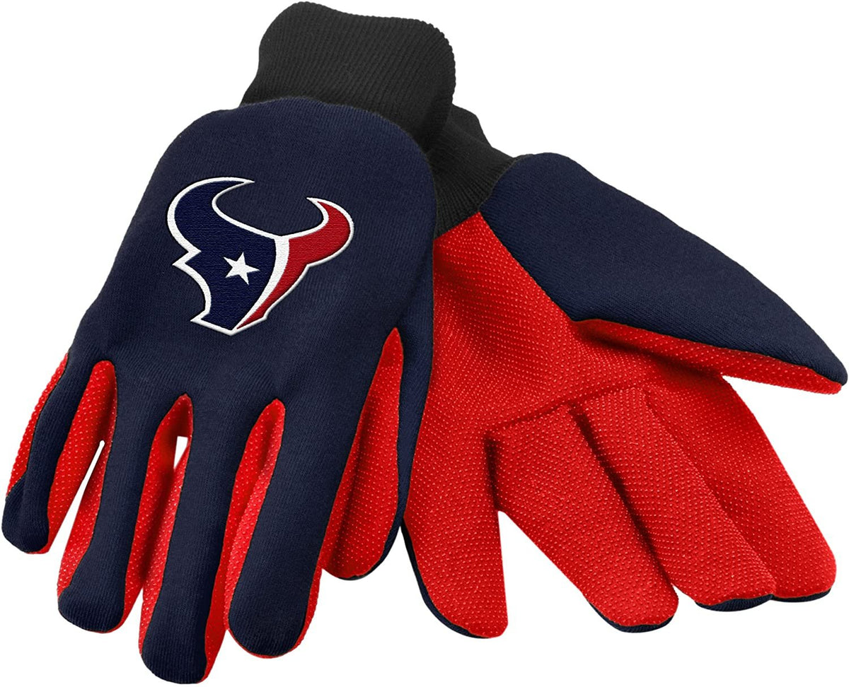Houston Texans Colored Palm Utility Work Gloves