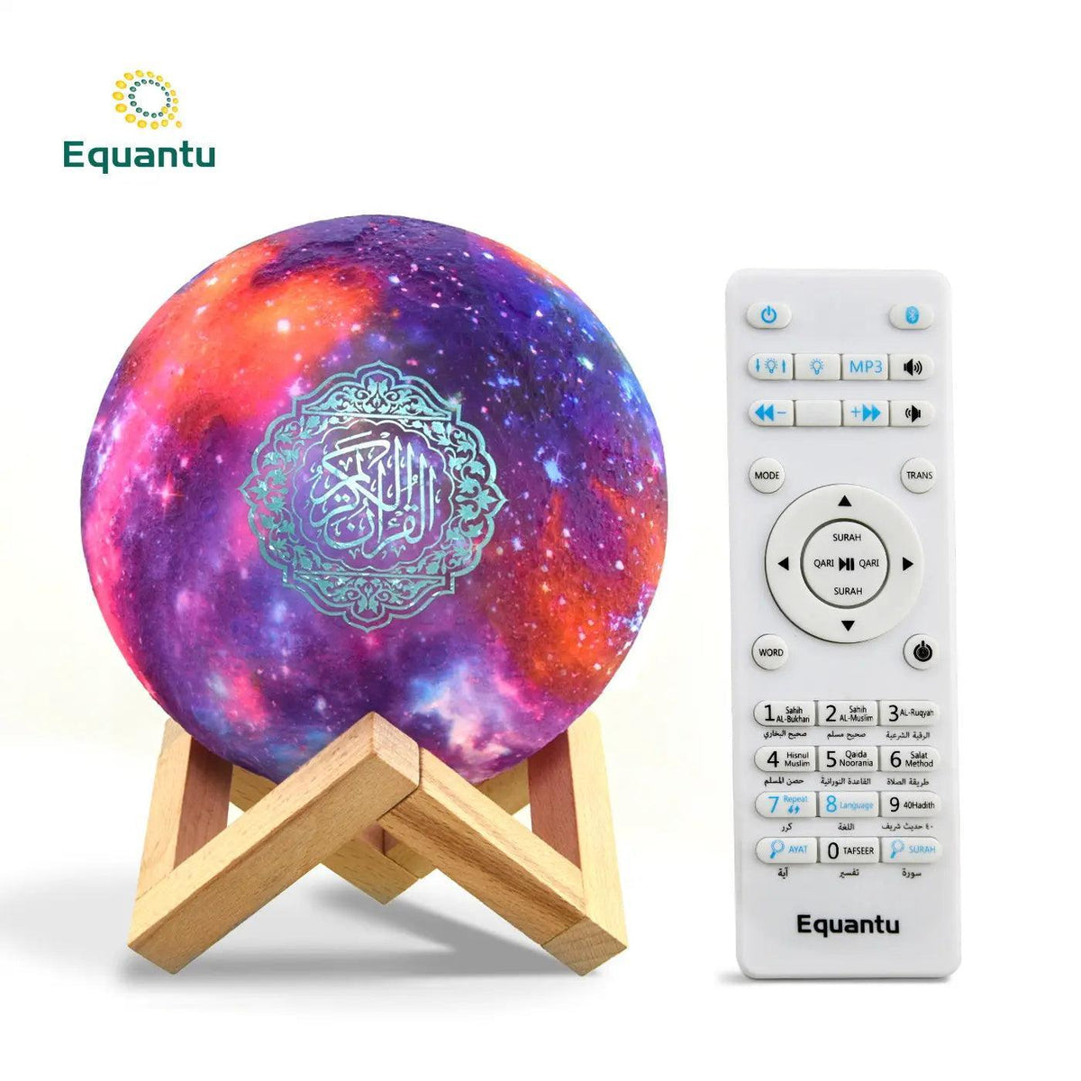 MR033 Color Moon Light Bluetooth Quran Speaker, QB512 Smart App Control Night Light