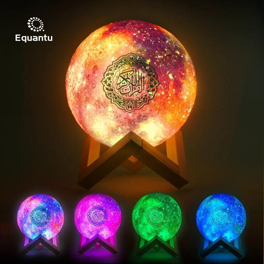 MR033 Color Moon Light Bluetooth Quran Speaker, QB512 Smart App Control Night Light