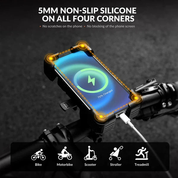 ROCKBROS Bike Phone Holder Mount Clamp 360 Rotatable Motorcycle Mount
