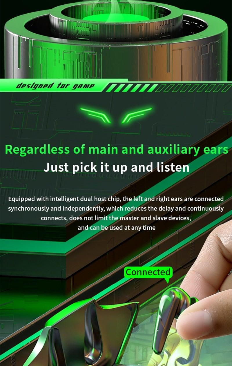 Wireless Headphones Noise Canceling Waterproof Gaming Headsets 9D Stereo Sports Earphones With Microphones Sound Quality Wireless Charging Case In-Ear Headphones Wireless Bluetooth 5.1 Headset Deep Bass Soft Comfortable Secure Fit Earphones